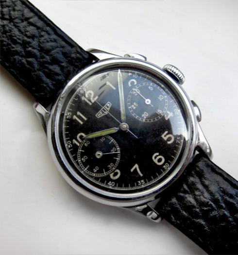 HEUER Ref.347N           WWII Military Chronograph